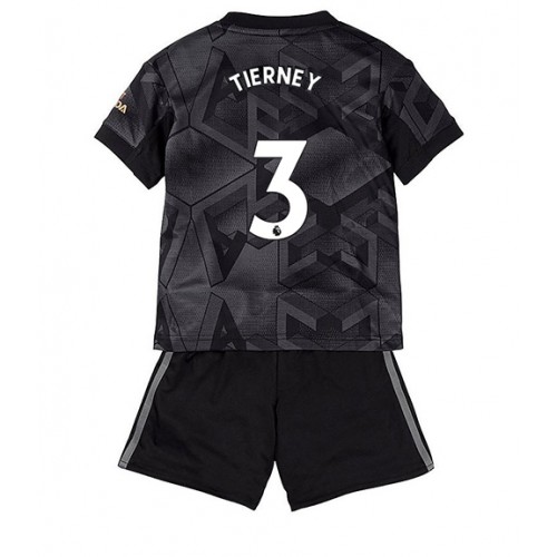 Dres Arsenal Kieran Tierney #3 Gostujuci za djecu 2022-23 Kratak Rukav (+ kratke hlače)